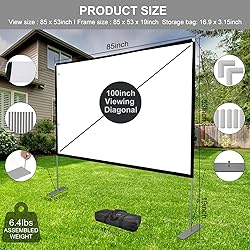 Outdoor Projector Screen with Stand 100