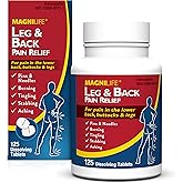 MagniLife Leg & Back Pain Relief Tablets,125 Ct, Fast-Acting Pain Relief Naturally Soothes Burning, Tingling & Stabbing Aches, Symptomatic or Preventative, Non-Habit Forming Quick-Dissolve Tablets