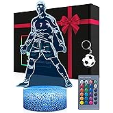 ARERG Soccer Night Light for Boys, 16 Colors Changing Dimmable with Remote, Siuuuu Celebration Figurine Lamp, Creative Soccer Decor Gifts for Girls Teens Men Birthday Christmas