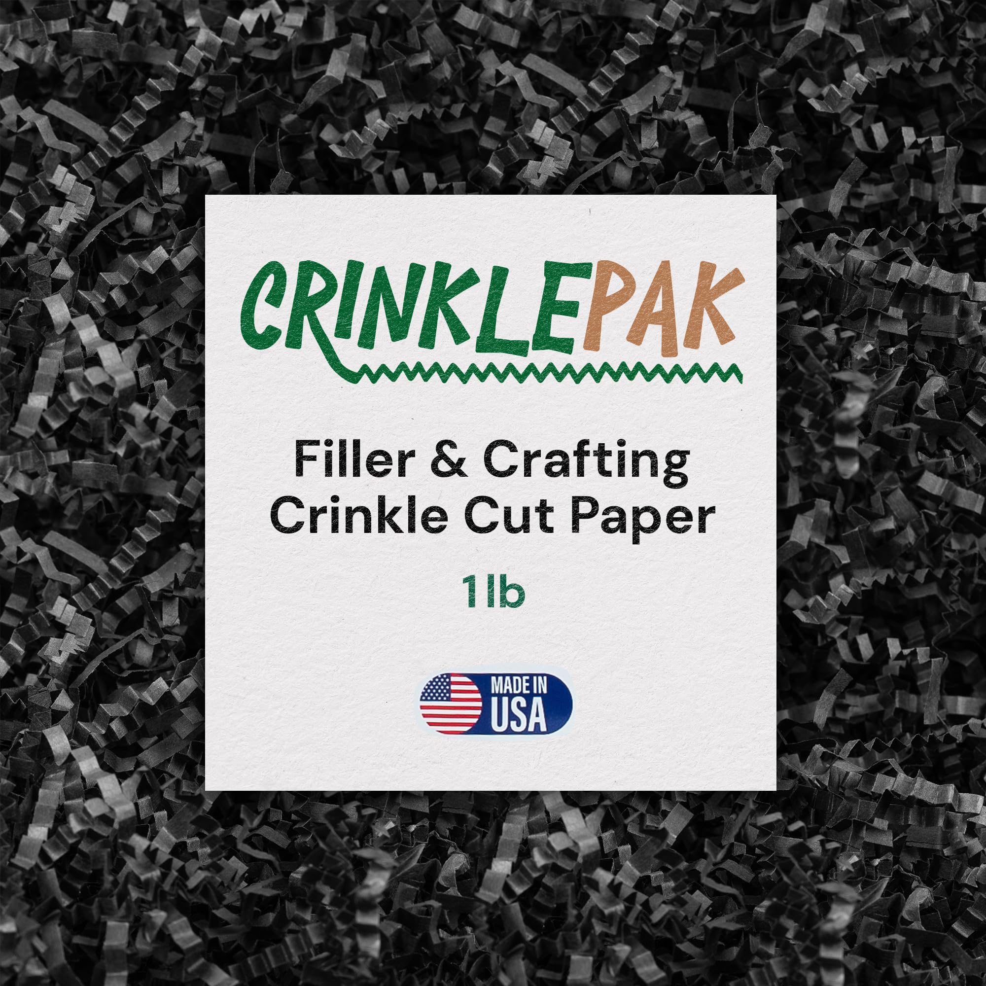 CrinklePak 1LB USA Made Black Crinkle Paper Filler