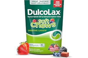 DulcoLax Soft Chews, Laxative for Gentle Occasional Constipation Relief For Adults and Kids Ages 12 and Over, Vegan, Stimulan