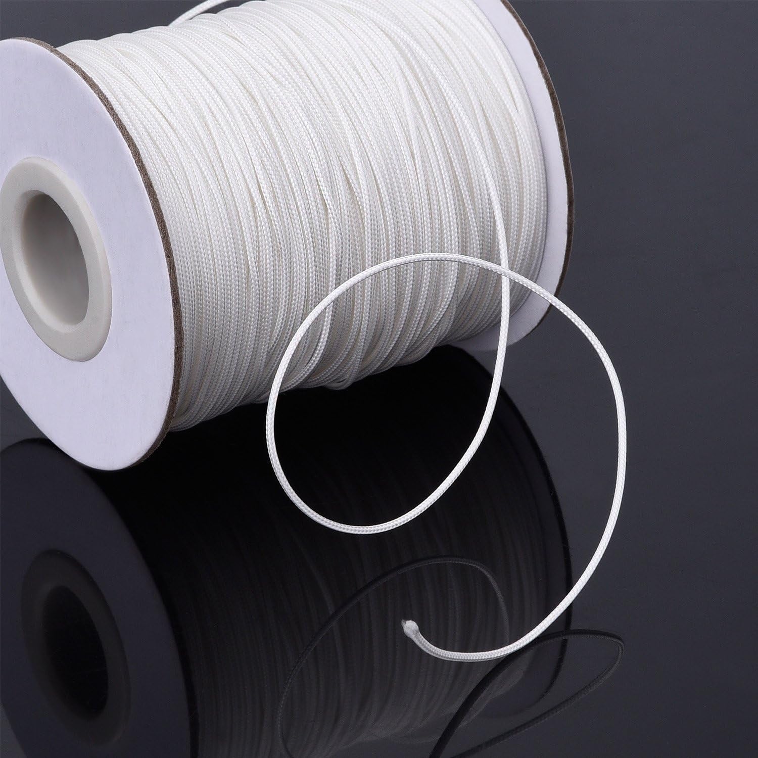 Trimming Shop 3mm Braided Nylon Blind Cord 50 Metres White String for Aluminium Blinds Roman Shades & Window Restringing - Image 3