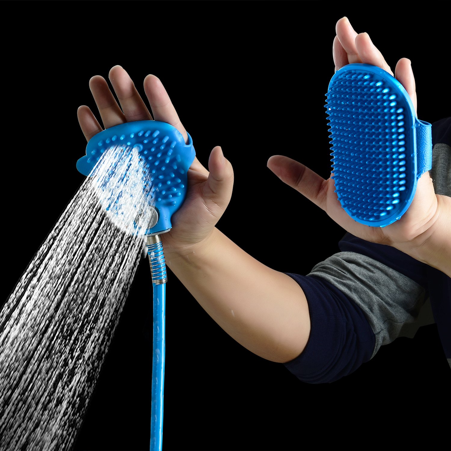 MABOLON Pet Shower Sprayer-Pet Bathing Tool for Dog, Multi-Functional Combination Shower Sprayer and Scrubber with Massage Glove, Indoor and Outdoor Use