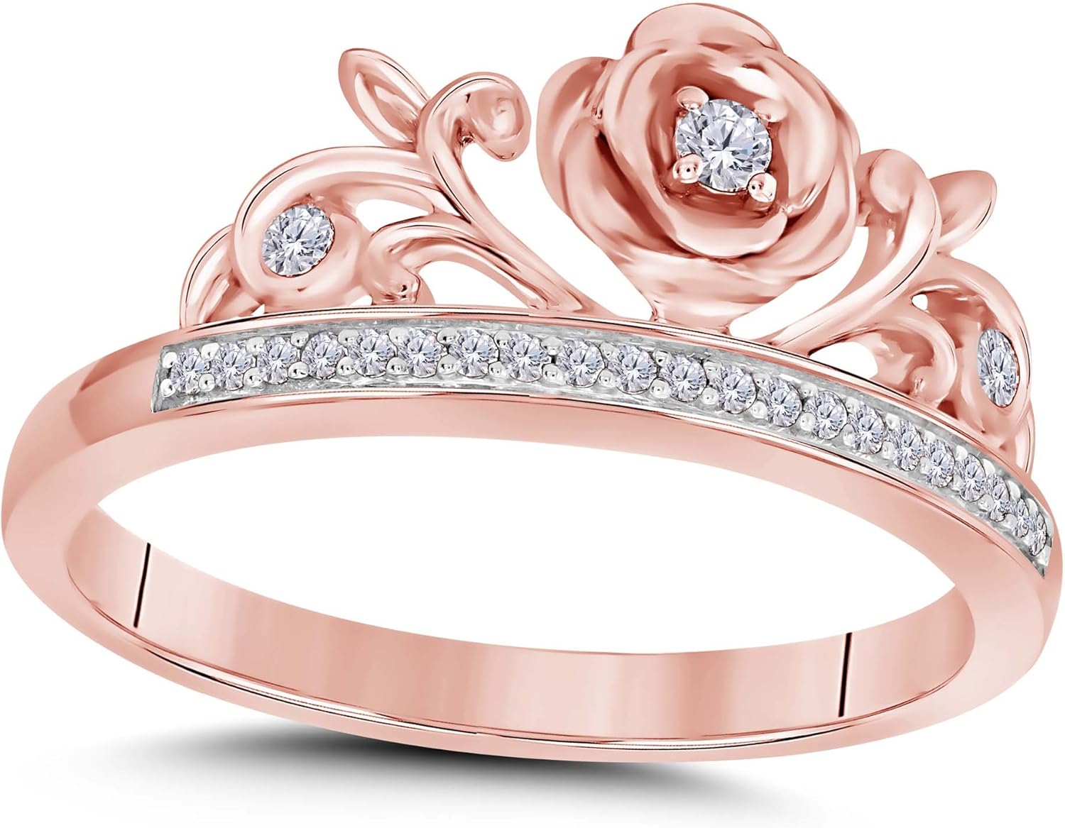 DS Jewels Womens 14K Yellow Gold Plated Alloy Cubic Zirconia Round