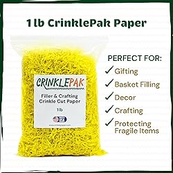 Crinklepak 1LB USA Made Yellow Crinkle Paper Filler