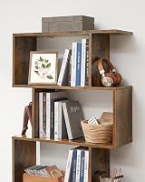 VASAGLE 5-Tier Bookcase 24 x 90 x 159 cm Rustic Brown LBC416K01 view 6