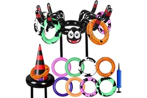 Gustach Halloween Ring Toss, Inflatable Ring Toss, Spider Ring Toss Game, Max Fun Halloween Ring Toss Game