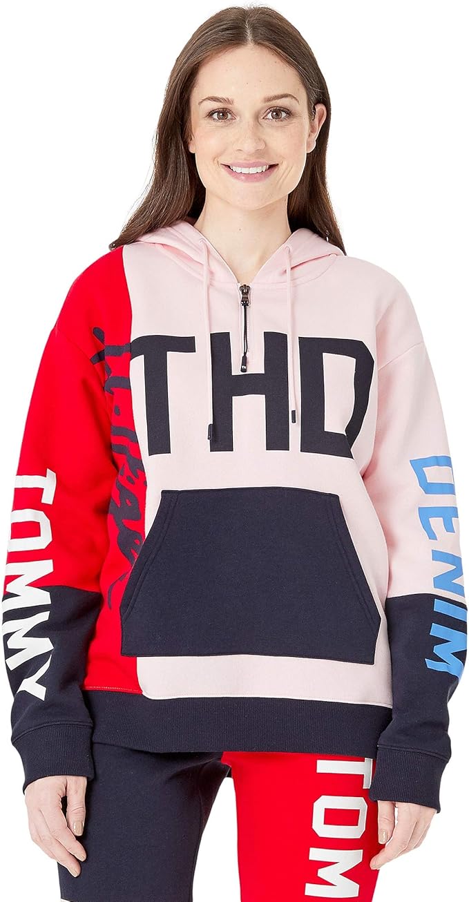 tommy hilfiger red sweatshirt women's