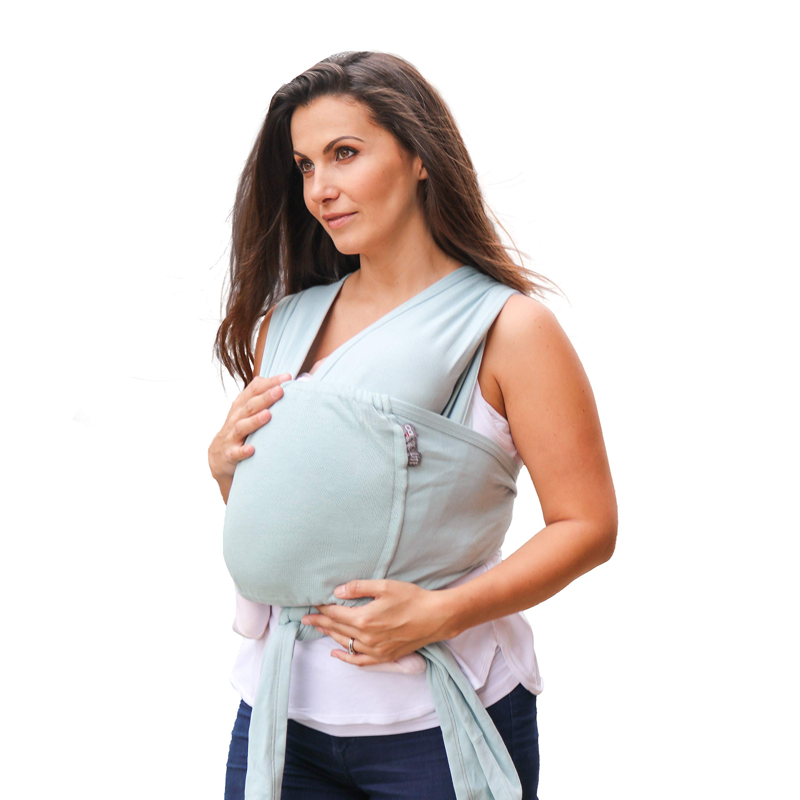 Close Caboo Lite Baby Sling Premium Wrap Carrier, Cloud | Suitable from Newborn up to 14.5kg | UK/EU T.I.C.K.S Safety Tested