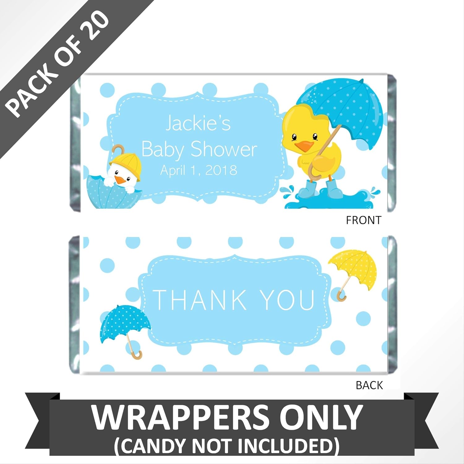 diy hershey bar baby shower favors