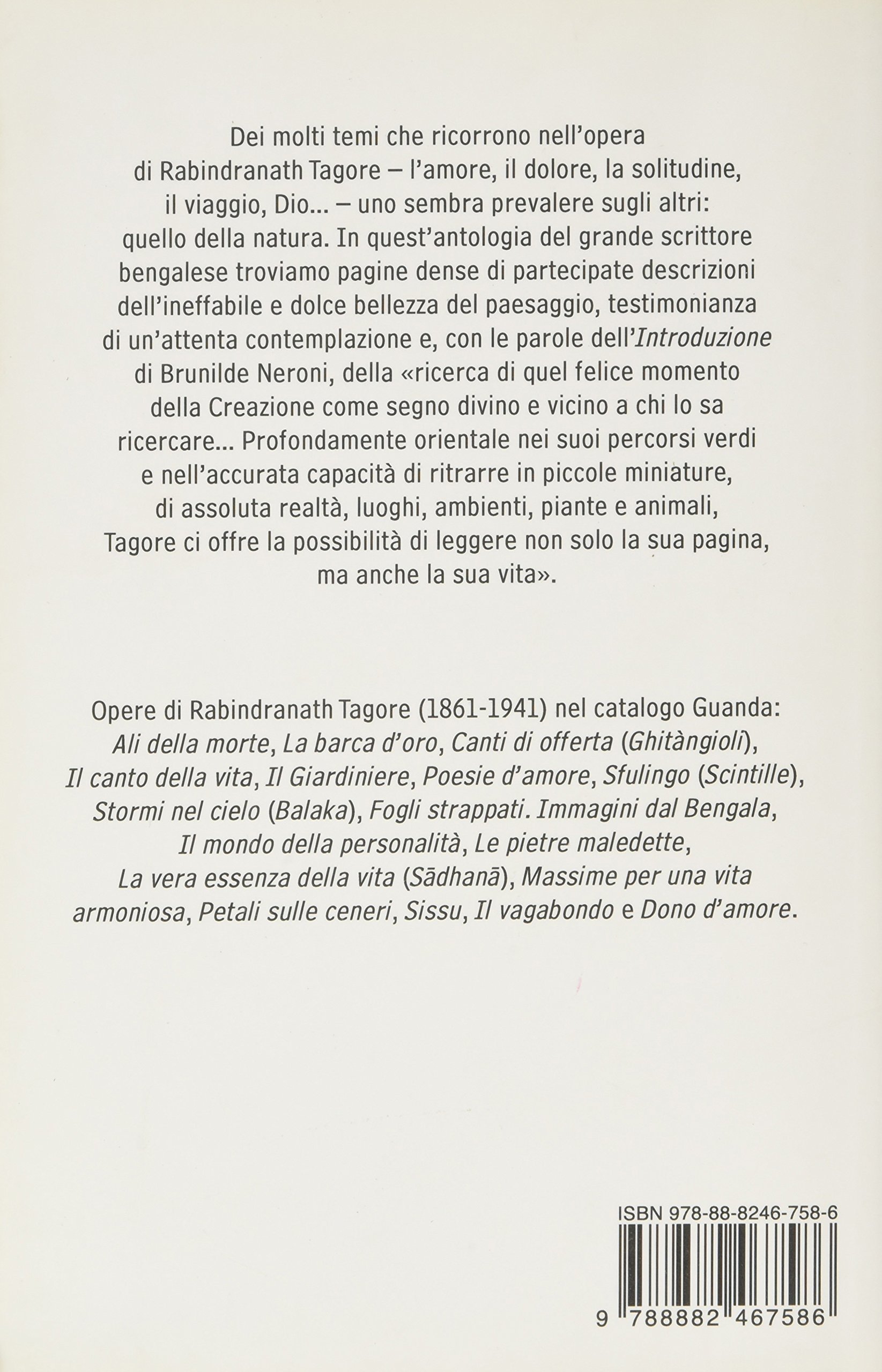 Amazon It La Poesia Della Natura ore Rabindranath Neroni B Libri