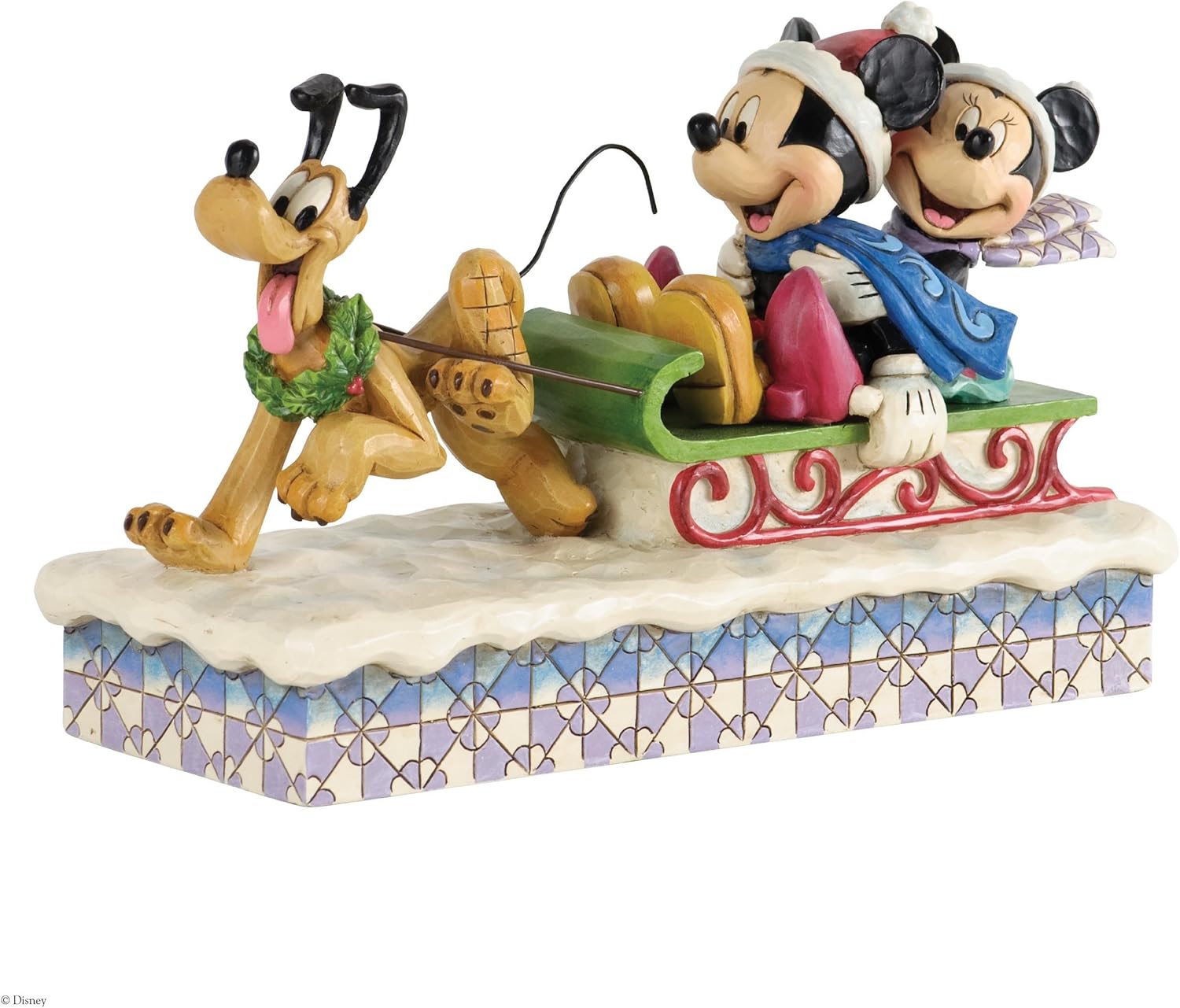 Disney Traditions Mickey Minnie and Pluto with Sleigh