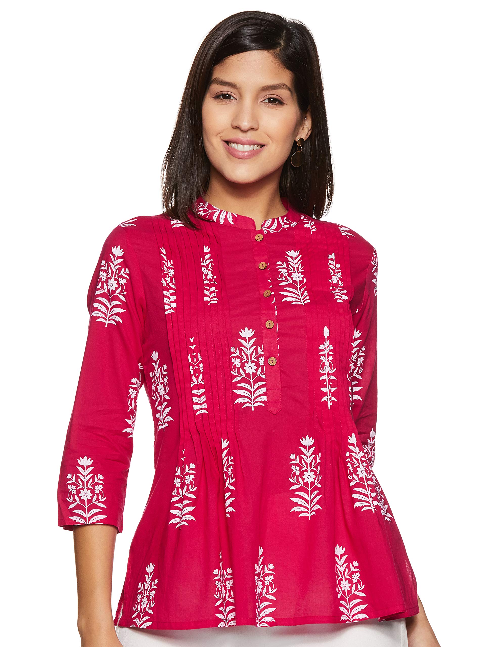 Women's Screen Print Regular Fit Short Kurti
