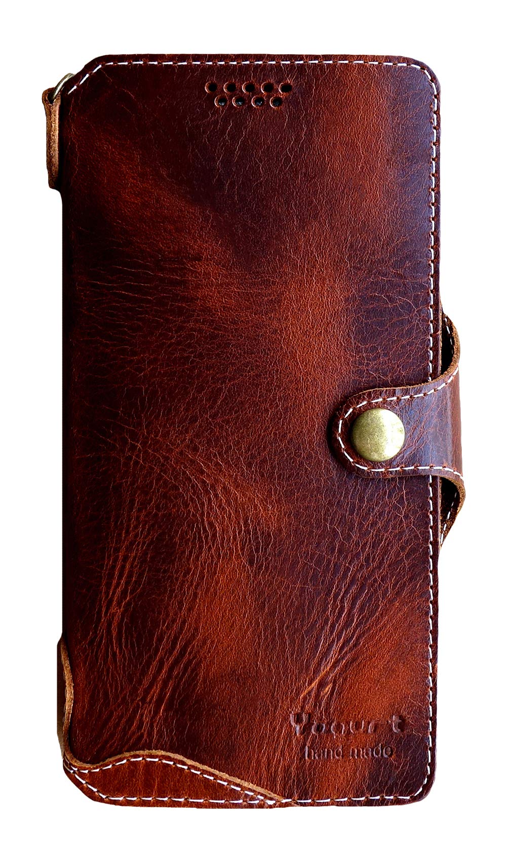 Yogurt for Samsung Galaxy Note20 Ultra Case Genuine Leather Wallet Handmade Dark Brown