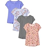 The Children's Place girls Short Sleeve High Low Top