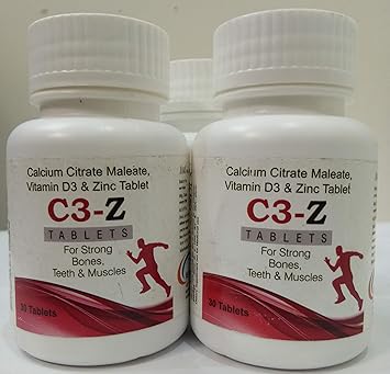 Buy C3 Z Tabs Calcium Citrate Maleate Vit D3 Zinc Magnesium
