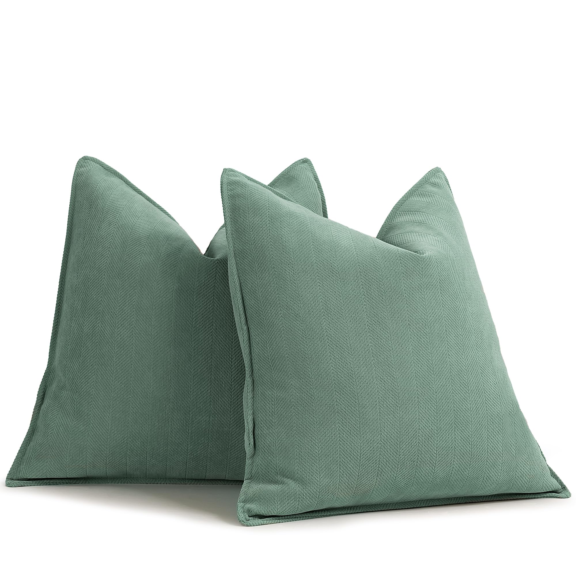 ZWJD Dusty Green Pillow Covers 26x26 Set of 2 Chenille Throw Pillow Covers with Elegant Design Soft and Luxurious Decorative Throw Pillows for Couch, Bed, and Home Decor Image ZWJD Dusty Green Pillow Covers 26x26 Set of 2 Chenille Throw Pillow Covers with Elegant Design Soft and Luxurious Decorative Throw Pillows for Couch, Bed, and Home Decor Image