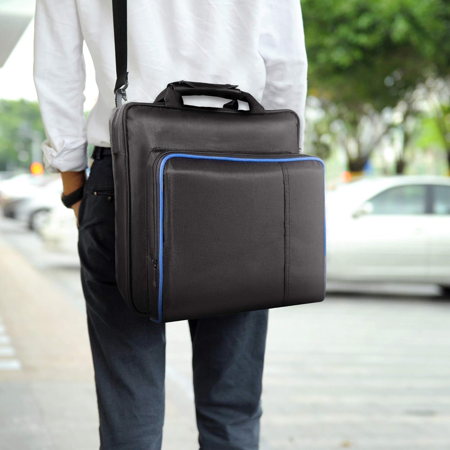 PS4 Bag, PS4 Travel Carrying Case Protective Shoulder Handbag for PSP PS4 Slim for Sony Playstation, Gaming Accessories Console Carrying Travel Case: Video Games