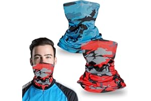 TuXCen Kids Camo Gaiter for Girls Boys Youth Adult Face Masks Gator Cooling Bandana Balaclava UV Protection Weather