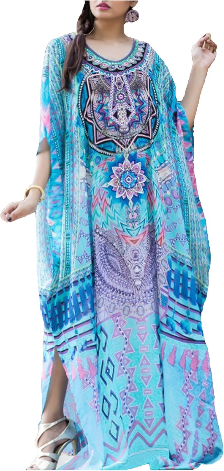 Wander Agio Womens Long Dress Bikini Cover Up Beach Swimear Coverups Robe Dresses Color Flower Black 35 at  Women’s Clothing store