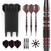 Accudart Soft Tip Dart Set 3.0 &ndash; Gunmetal Steel Barrel, Hybrid Grip, Polycarbonate Shafts, Standard Flights, Drop‑in Case for Fully Assembled Darts &ndash; Includes Soft Tip Points