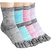 Meaiguo Women's Toe socks For Running Five Finger Socks With Cotton Athletic