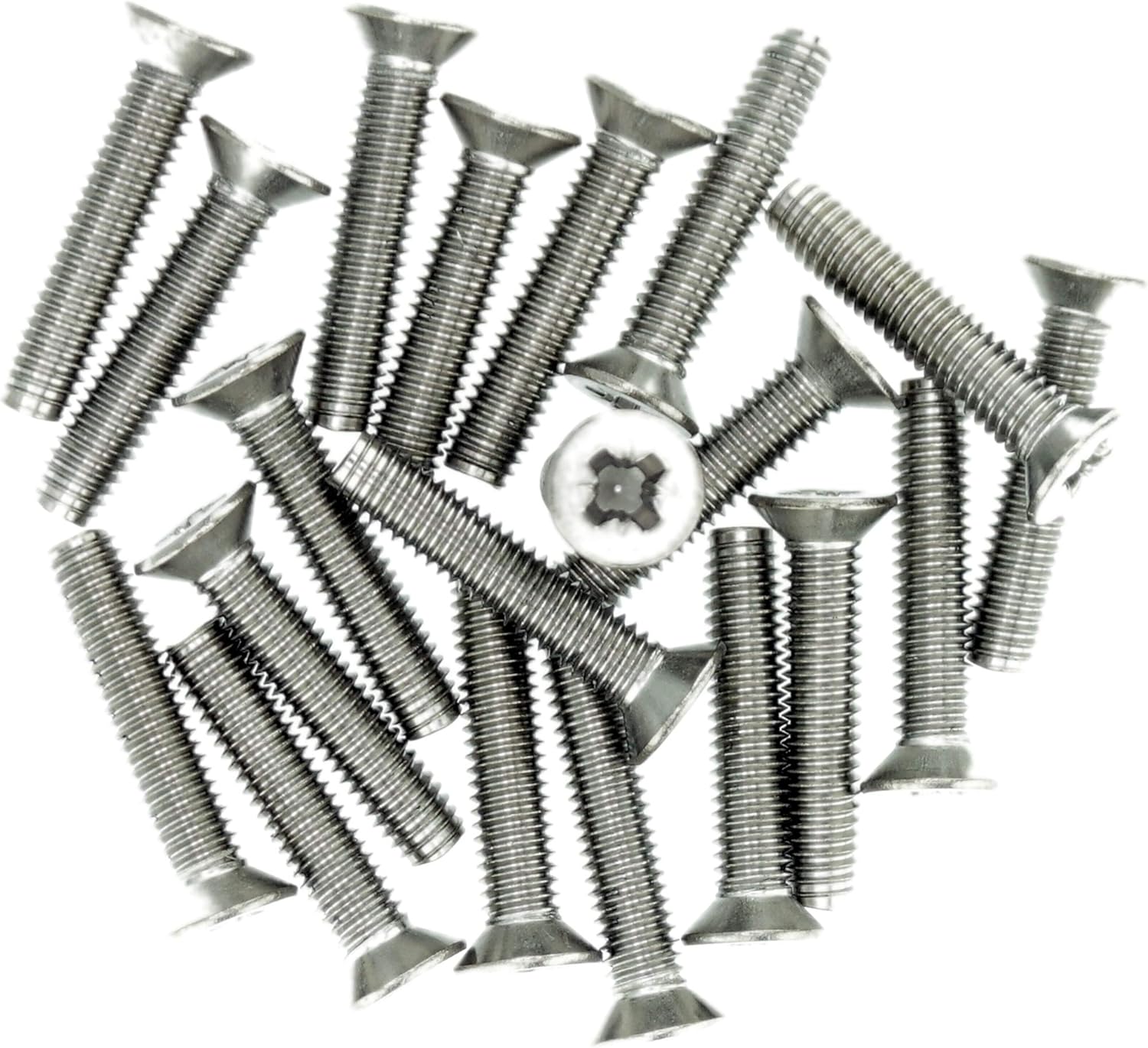 M4 (4mm x 25mm) Pozi Countersunk Thread Rolling Screw - Stainless Steel (A2) (Pack of 20), M4x25 - A2 (20) - Image 3