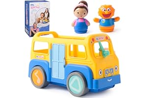 Ms. Rachel Bus scolaire électronique officiel My First Learning avec 2 figurines, musique et sons, jouets éducatifs et jouets