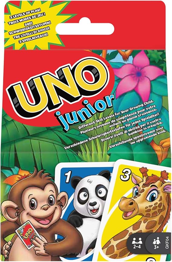 Mattel Games GKF04 UNO Junior Kartenspiel für Kinder ab 3 Jahren Amazon.de Spielzeug