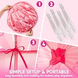 JOYIN Pink Princess Castle Play Tent Kids Pop Up Indoor Outdoor Girls view 8