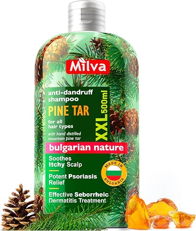 Milva Pine Tar Shampoо for Seborrheic Dermatitis 500ml Natural Dandruff