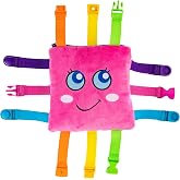 Buckle Toy, Bella Square, Learning Activity, Easy Travel Toy For Toddlers | Develop Motor Skills and Problem Solving, Travel Toy Perfect Car Travel Accessories for Long Trips