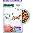 Optimeal Weight Control Dry Cat Food Recipe with Metabolism Support for Healthy Digestion, Premium Nutrition Made with Natural Ingredients for Adult Cats Maintenance (8.8 lbs, Turkey & Oatmeal)