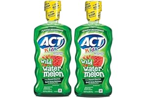 ACT Kids Anticavity Fluoride Rinse, Wild Watermelon, 16.9 Ounce (Pack of 2)