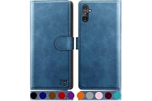 SUANPOT for Samsung Galaxy A14 5G Wallet case with RFID Blocking Credit Card Holder,Flip Book PU Leather Protective Cover Women Men for Samsung A14 Phone case (Sky Blue)