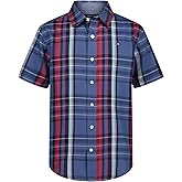 Tommy Hilfiger Boys' Short Sleeve Woven Button-Down Shirt
