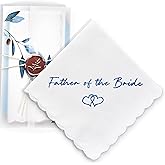 W&F GIFT Handkerchief - 12" x 12" - Something Blue for Bride on Wedding Day - Bridal Weddings Hankie