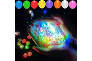 AOGIST 50 Pcs 5 Mixed Colors Balloon Lights, LED Assorted Colors Ball Lights, Mini Ball Lights Round LED Ball Lamp for Paper Lantern Balloon Birthday Party Wedding Halloween Christmas Decoration