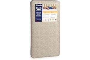 Kolcraft BabyPedic Bubbie Breathable Crib Mattress, GREENGUARD GOLD Certified, Made in USA, Premium Extra Firm Coils, Toddler Bed Fit, Airy Comfort, Non Toxic, Safety & Quality Tested, 52x28" - Stars