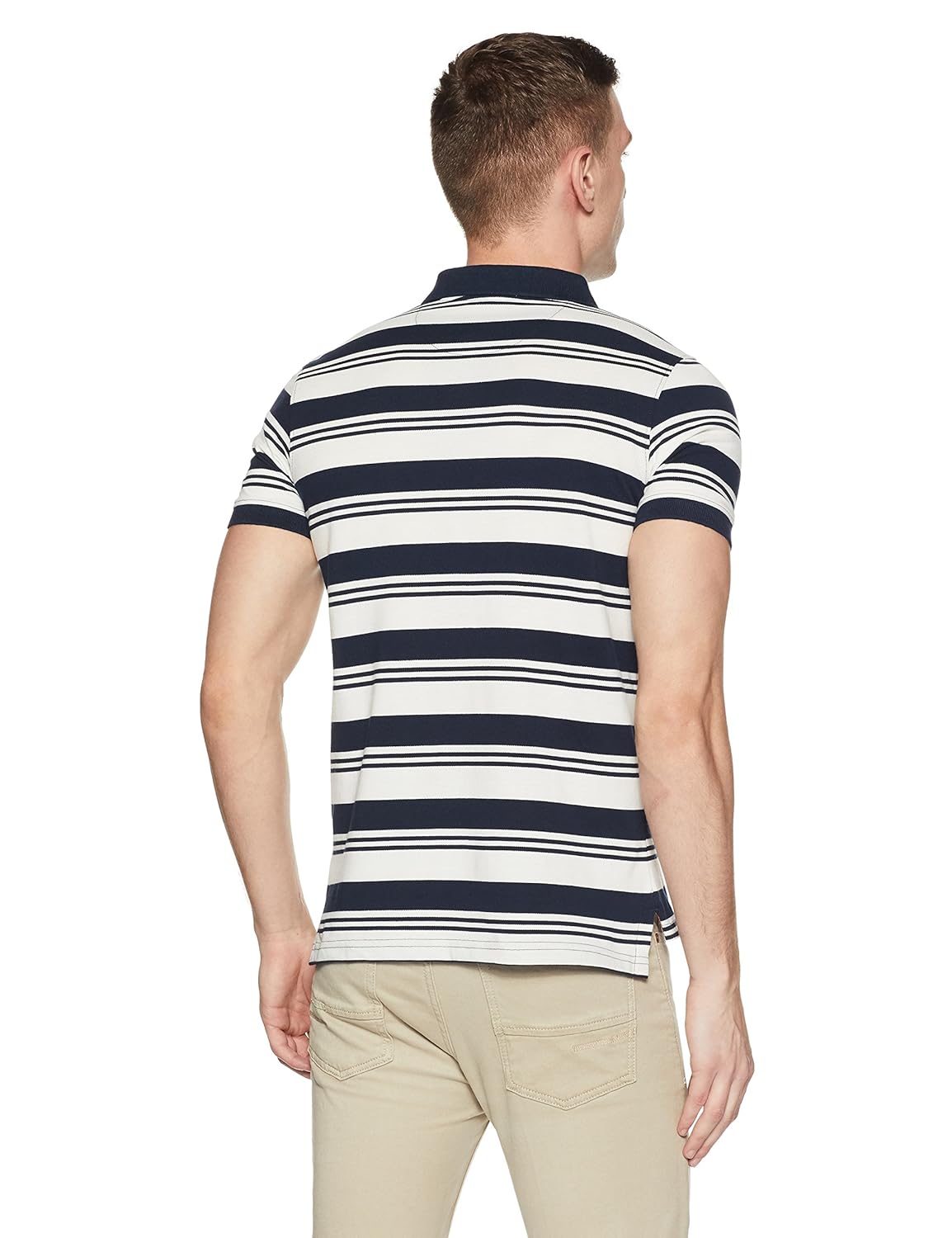 peter england men's plain slim fit polo