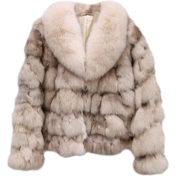OFURTEBUY Women's Genuine Fox Fur Coat Thick Warm Fur Jacket