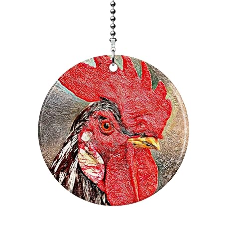 Amazon Com Gotham Decor Rooster Portrait Fan Light Pull Home