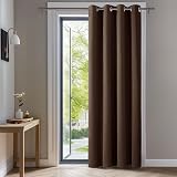 Deconovo Thermal Eyelet Blackout Curtain 52x72 Brown 1 Panel