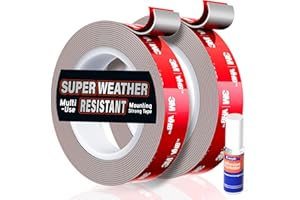 Cosygo Double Sided Tape Heavy Duty Made of 3M VHB, 30FT Outdoor Heat Resistant Automotive Waterproof Mounting Tape, 0.6In Width Super Strong Adhesion Foam Tape