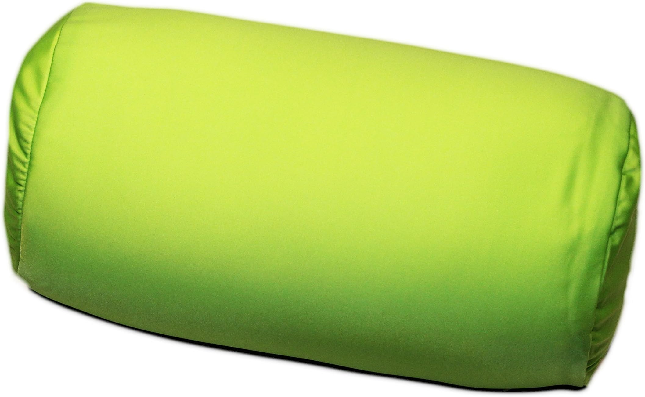 Microbead Bolster Pillow - Lime Green Zippered Removable Cover Squishy Soft Yet Supportive Hypoallergenic Back and Neck Support.