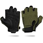 Power Gloves 3.0 - Durable Half Finger Weightlifting Gloves with Adjustable Wrist Closure, Breathable Leather Palm, Men's