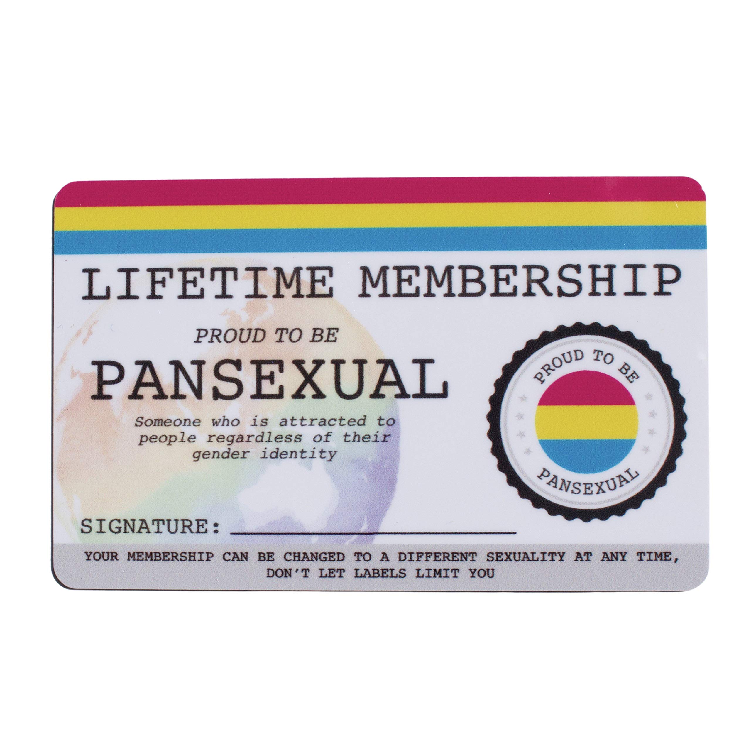 LGBT CARD - Queer World Lifetime Membership Card - LGBT Novelty Gift - GAY CARD (PANSEXUAL)