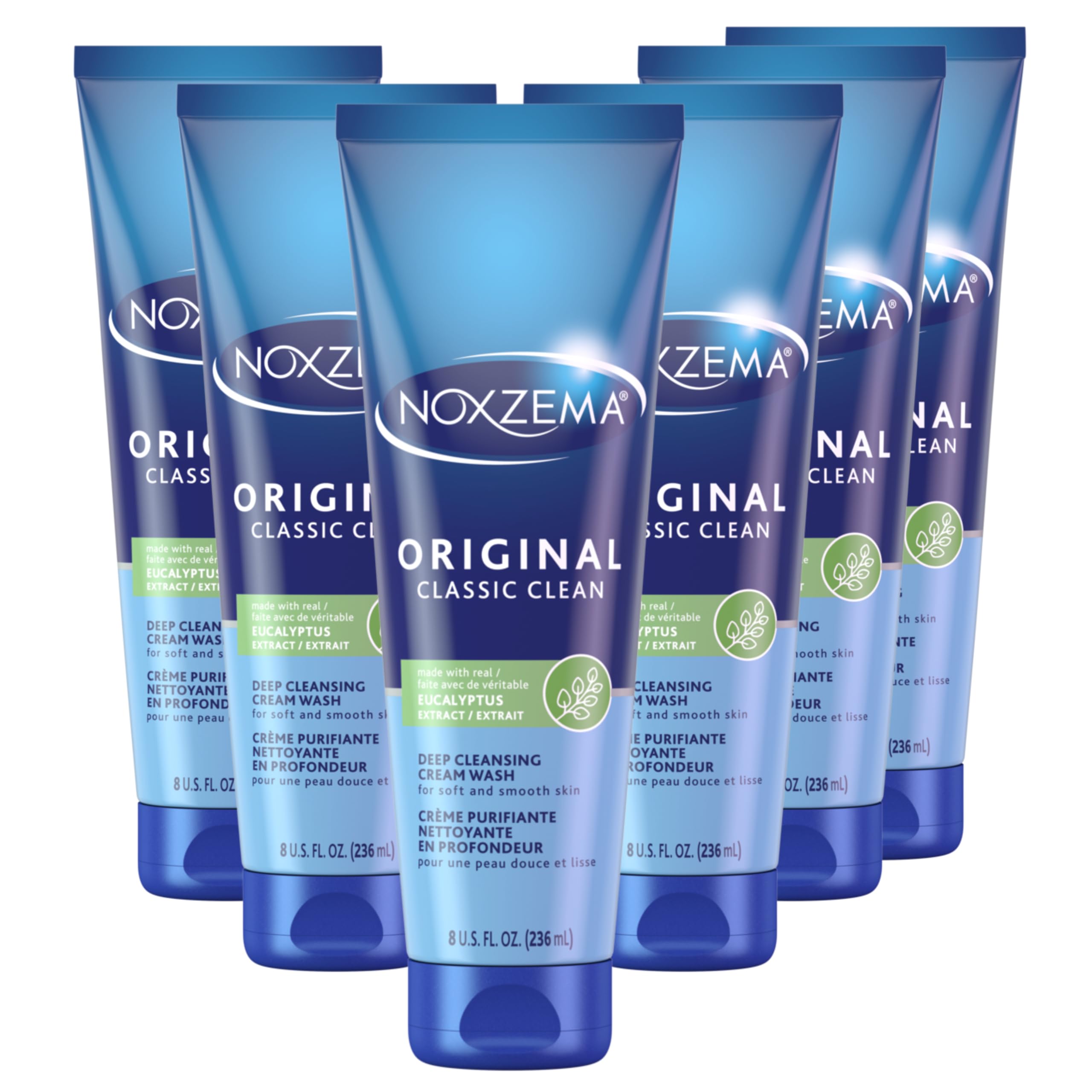Photo 1 of Noxzema Deep Cleansing Cream For healthy-looking and soft skin Original Face Cleanser Face Wash Removes Dirt, Makeup and Oil 8oz 6 Count