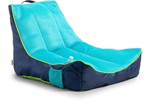 Big Joe Captain's Float No Inflation Needed Pool Lounger, Double Sided Mesh, Quick Draining Fabric