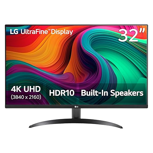 LG 32UR500K-B Ultrafine 32-inch 4K UHD (3840x2160) Computer Monitor HDR10 Built-in Speaker x2 OnScreen Control Reader Mode Flicker Safe Borderless Design HDMIx2 DisplayPort Black